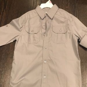 Boys double pocket button down.